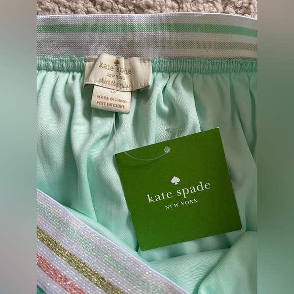 NWT Kate Spade Gorgeous Tulle Pleated Layered Girl Skirt Fresh Mint Size 14 Y - Picture 2 of 5